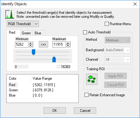 Idendtify Objects Dialog